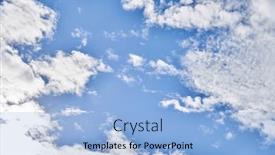  Presentation with sunny sky - Presentation design with beatiful-blue-sky-with-clouds background and a light blue colored foreground
