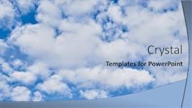  Presentation with sunny sky - PPT layouts enhanced with beatiful-blue-sky-with-clouds background and a light blue colored foreground