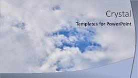  Presentation with sunny sky - PPT theme featuring beatiful-blue-sky-with-clouds background and a light blue colored foreground