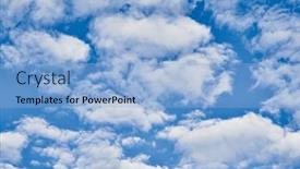  Presentation with sunny sky - Presentation design having beatiful-blue-sky-with-clouds background and a light blue colored foreground