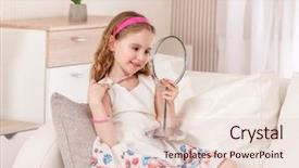  Presentation with brand - Presentation featuring beatiful kid girl looking background and a lemonade colored foreground