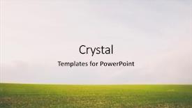  Presentation with green morning - Audience pleasing slide set consisting of beatiful morning green field backdrop and a sky blue colored foreground