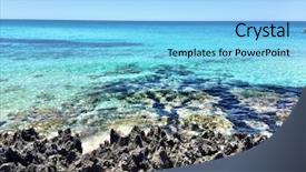  Presentation with summer holiday - Slides enhanced with beatiful sunny beach day background and a light blue colored foreground