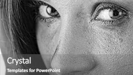  Presentation with black women beautiful woman - Colorful PPT theme enhanced with beating women - emotional black white portrait backdrop and a  colored foreground