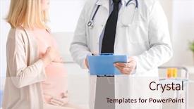  Presentation with cardiologist - Beautiful presentation featuring beating women - pregnant woman visiting cardiologist backdrop and a lemonade colored foreground