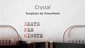  Presentation with minute - Audience pleasing PPT theme consisting of beats-per-minute-phrase-written backdrop and a white colored foreground