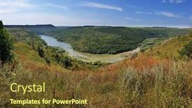  Presentation with nature - Colorful slide deck enhanced with beatuful-nature-landscape-near-kitaygorod backdrop and a tawny brown colored foreground