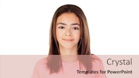  Presentation with brown - PPT theme enhanced with beatuiful-preteen-girl-with-brown background and a coral colored foreground