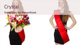  Presentation with winner announcement in airtel sales contest - Slides enhanced with beaty queen at contest background and a lemonade colored foreground