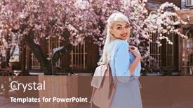  Presentation with spring tree - Amazing PPT layouts having beauitful-plus-size-model-wearing backdrop and a tawny brown colored foreground