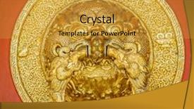  Presentation with india temple - Slides featuring beauriful golden door handle at namdroling monastery golden temple bylakuppe karnataka india background and a gold colored foreground