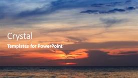  Presentation with ocean - Beautiful PPT layouts featuring beauteous-red-sunset-over backdrop and a coral colored foreground