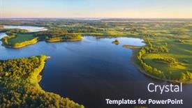  Presentation with lake - Slides consisting of beautful-lake-niespish-national-park background and a tawny brown colored foreground