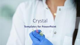  Presentation with beautician - Beautiful slide set featuring beautician-holding-polydioxanone-thread backdrop and a sky blue colored foreground