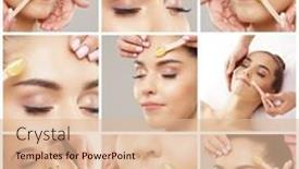  Presentation with skin health - Presentation theme featuring beautician-is-removing-hair background and a lemonade colored foreground