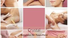  Presentation with wax - PPT theme consisting of beautician-is-removing-hair background and a coral colored foreground