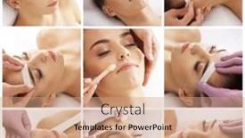  Presentation with skin health - Presentation with beautician-is-removing-hair background and a coral colored foreground