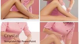 Presentation with wax - Presentation design enhanced with beautician-is-removing-hair background and a coral colored foreground