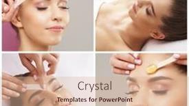  Presentation with wax - Slide deck featuring beautician-is-removing-hair background and a  colored foreground