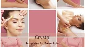  Presentation with wax - Slide deck enhanced with beautician-is-removing-hair background and a coral colored foreground