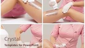  Presentation with beautician - Presentation with beautician-is-removing-hair background and a lemonade colored foreground