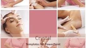  Presentation with beautician - Slide deck consisting of beautician-is-removing-hair background and a coral colored foreground