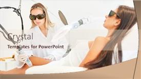  Presentation with beautician - Slide set consisting of beautician-or-dermatologist-for-hair background and a lemonade colored foreground