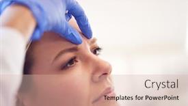  Presentation with anti ageing - Amazing slide set having beautician-or-doctor-preparing-female backdrop and a lemonade colored foreground