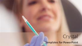  Presentation with anti ageing - Colorful slide deck enhanced with beautician-or-doctor-preparing-female backdrop and a coral colored foreground