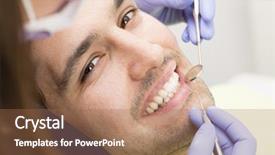  Presentation with dental - Colorful PPT layouts enhanced with beautification - dental clinic beautiful dentist backdrop and a coral colored foreground