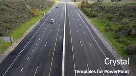  Presentation with highway road accidents - Beautiful slides featuring beautiful 6 lane highway backdrop and a dark gray colored foreground