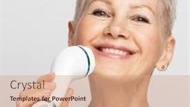  Presentation with hair spa - Theme with beautiful-60s-woman-with-short background and a coral colored foreground