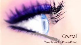  Presentation with extreme - Theme featuring beautiful abstract blue eye extreme background and a lemonade colored foreground