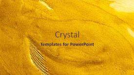  Presentation with gold design - Amazing slide set having beautiful-abstract-golden-liquid-paint backdrop and a gold colored foreground