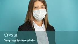  Presentation with diseases - Audience pleasing PPT layouts consisting of beautiful-adult-business-woman backdrop and a ocean colored foreground