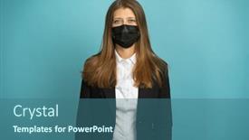  Presentation with diseases - PPT layouts enhanced with beautiful-adult-business-woman background and a ocean colored foreground