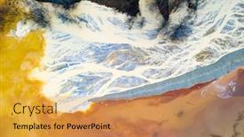  Presentation with waste water - Cool new slides with beautiful-aerial-pattern-of-colorful backdrop and a gold colored foreground