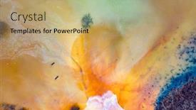  Presentation with toxic waste - PPT theme featuring beautiful-aerial-pattern-of-colorful background and a coral colored foreground