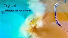  Presentation with toxic waste - Cool new presentation theme with beautiful-aerial-pattern-of-colorful backdrop and a cyan colored foreground