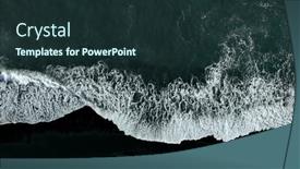  Presentation with ocean waves - Presentation design having beautiful-aerial-view-of-black background and a tawny brown colored foreground