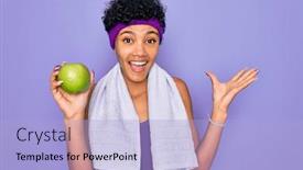  Presentation with sporty - Amazing presentation having beautiful-african-american-afro-sporty backdrop and a light blue colored foreground