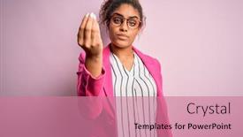  Presentation with italian american - Amazing slide deck having beautiful-african-american-businesswoman-wearing backdrop and a coral colored foreground