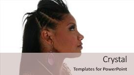  Presentation with african beauty - Cool new PPT layouts with african american female models hair backdrop and a soft green colored foreground