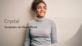  Presentation with african american girl power business - Cool new theme with beautiful-african-american-girl-wearing backdrop and a soft green colored foreground