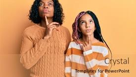  Presentation with wool - Amazing PPT theme having beautiful-african-american-mother backdrop and a coral colored foreground