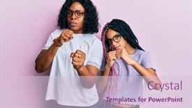  Presentation with violence - Cool new slide deck with beautiful-african-american-mother backdrop and a lemonade colored foreground