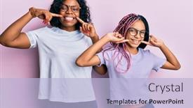  Presentation with african american dental - Theme featuring beautiful-african-american-mother background and a light blue colored foreground