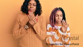  Presentation with arthritis - Theme enhanced with beautiful-african-american-mother background and a coral colored foreground