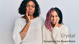  Presentation with african american dental - Audience pleasing presentation consisting of beautiful-african-american-mother backdrop and a lemonade colored foreground