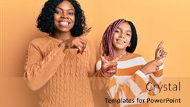  Presentation with wool - Presentation consisting of beautiful-african-american-mother background and a coral colored foreground